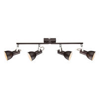 DECKENLEUCHTE XENIA Braun - Schwarz, Metall (60/11/21cm) - Globo Lighting