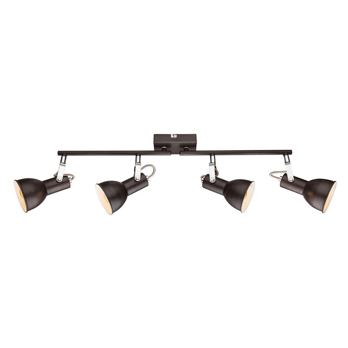 DECKENLEUCHTE XENIA Braun - Schwarz, Metall (60/11/21cm) - Globo Lighting