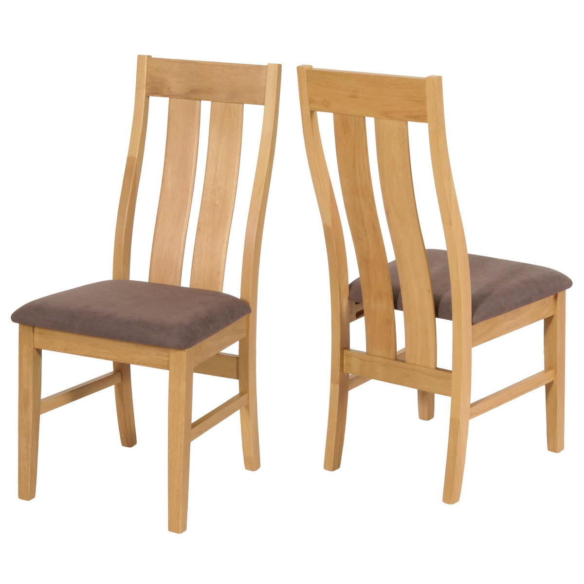 ESSZIMMERSTUHL Braun, Taupe 2er-Set - Taupe/Braun, Holz (46/100/45cm) - MCW