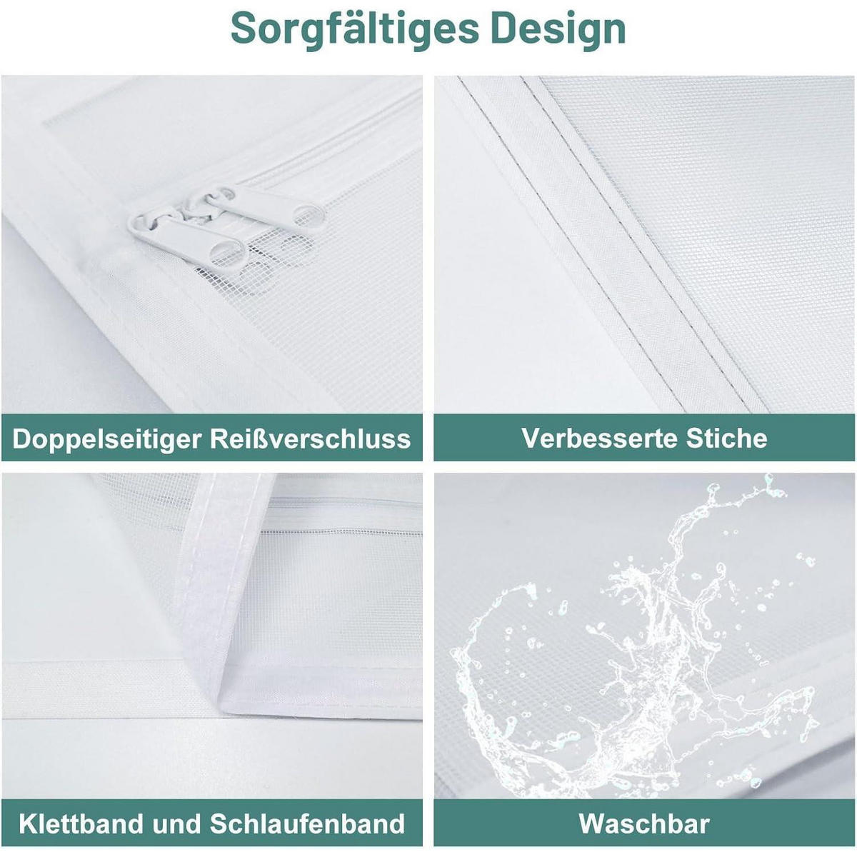 KATZENGITTERTÜR 140 x 240 cm verstärkt weiß - Weiß, Kunststoff (20/30/3cm)