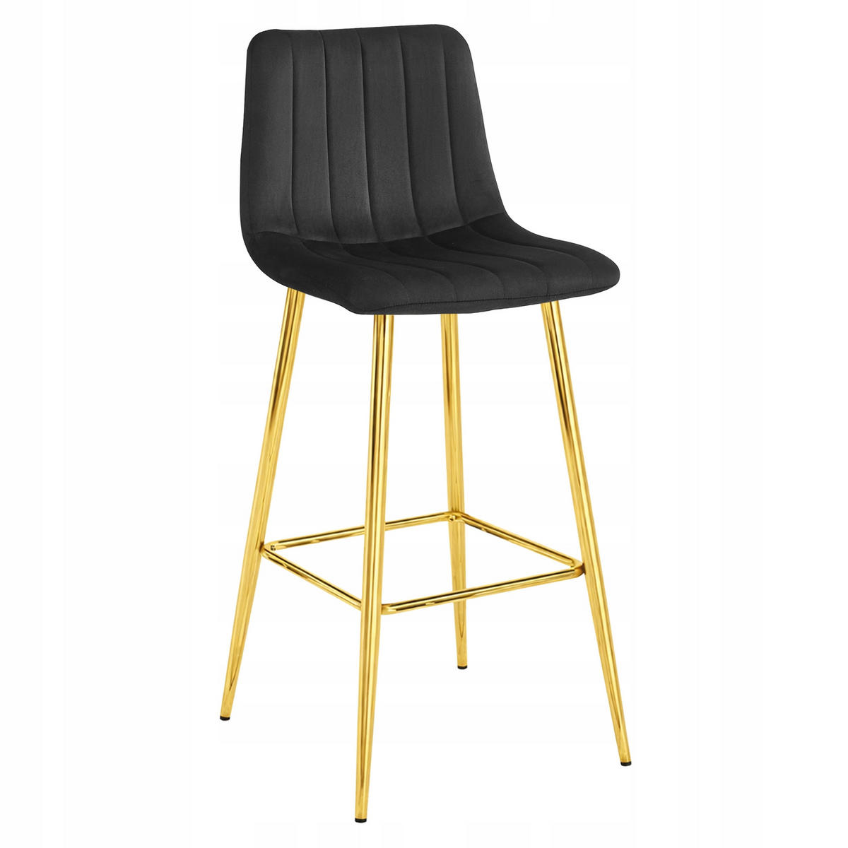 BARHOCKER Schwarz 43x49 cm POZZA Ergonomisches Sitzkissen - Schwarz, Metall (43/46/49cm)