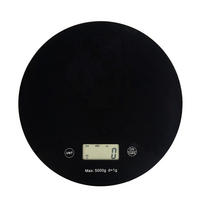 KÜCHENWAAGE mit LCD Display - Schwarz, Glas (20/1.6/20cm) - Intirilife