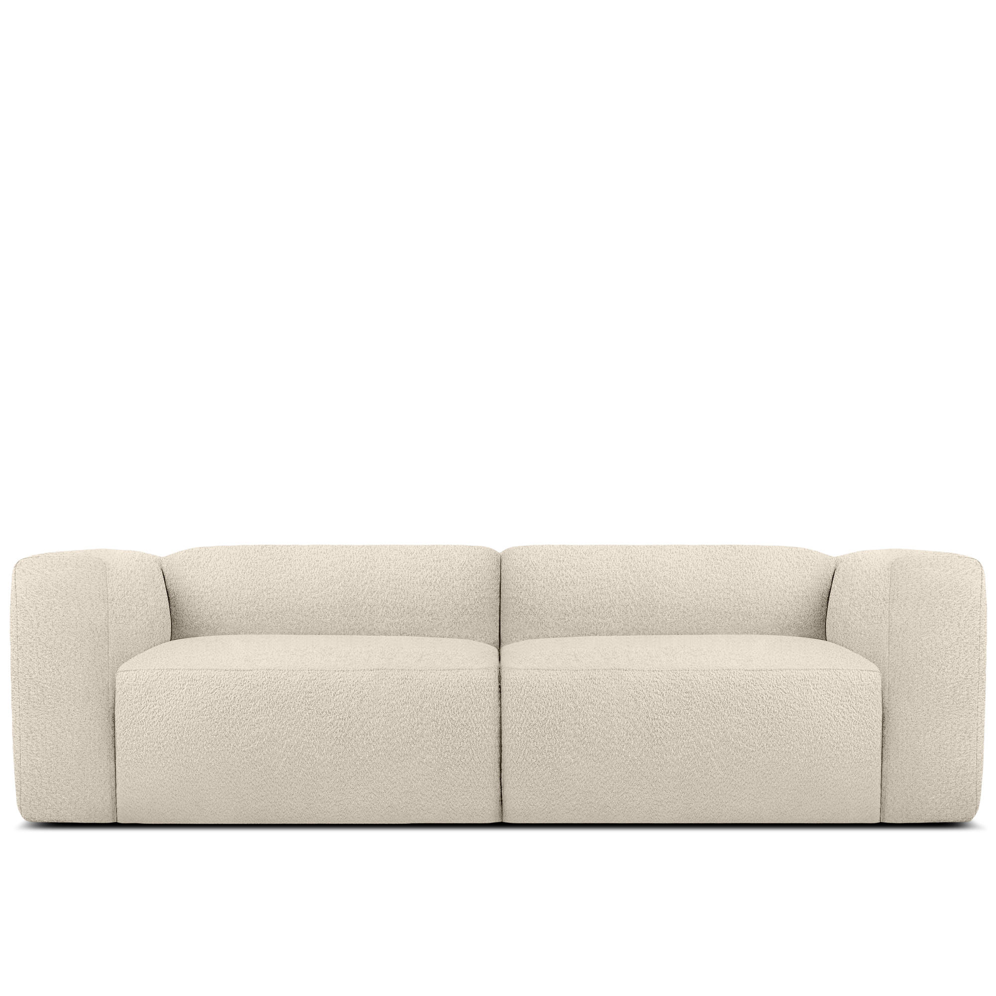 2,5-SITZER SOFA BUFFO, Hellbeige - Beige, Holz/Holzwerkstoff (250/73/96cm) - KONSIMO®