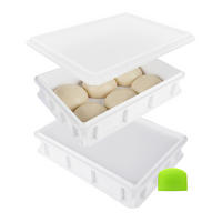 2XBOX pizzu - bílá, plast (40/7/30cm) - Relaxdays