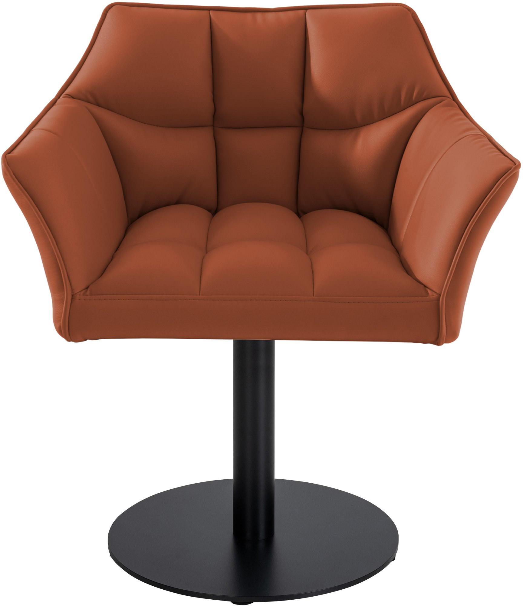 SESSEL Lederlook hellbraun - Hellbraun/Schwarz, Textil/Metall (64/75/48cm) - CLP