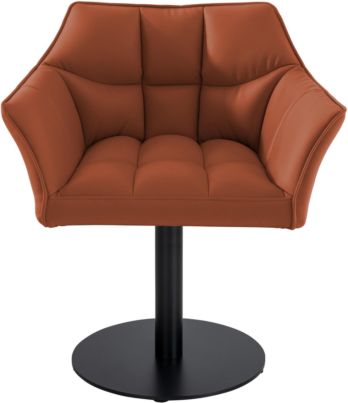 SESSEL Lederlook hellbraun - Hellbraun/Schwarz, Textil/Metall (64/75/48cm) - CLP