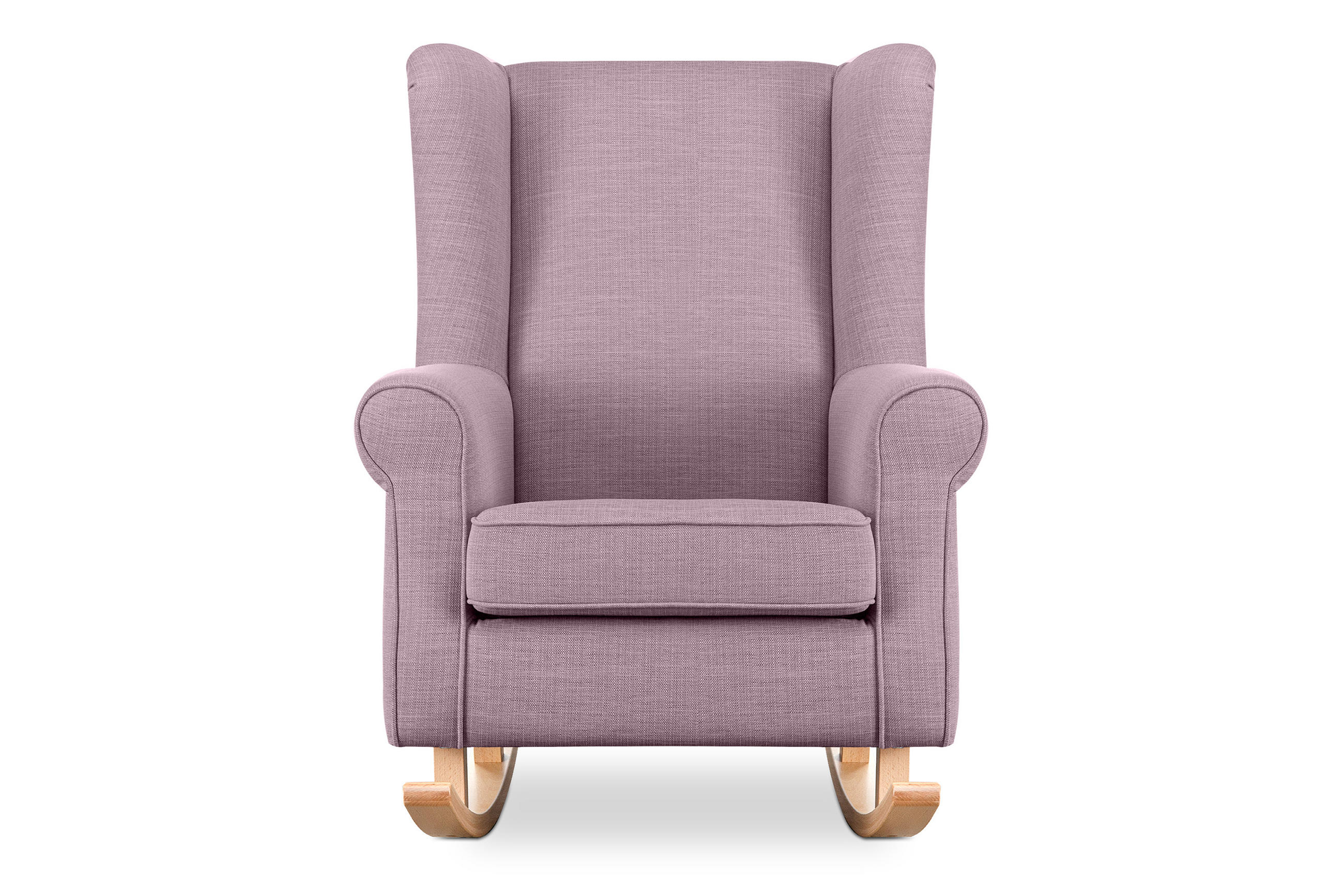 SCHAUKELSESSEL TULES mit Tasche für kleine Gegenstände, Rosé - Pink/Eichefarben, Eichenholz/Holzwerkstoff (80/105/105cm) - KONSIMO®