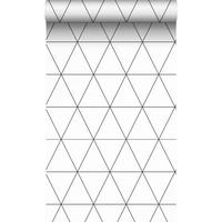 TAPETE grafische Dreiecke 53 cm x 10.05 m - Schwarz, Papier (53/1000cm) - Origin Wallcoverings