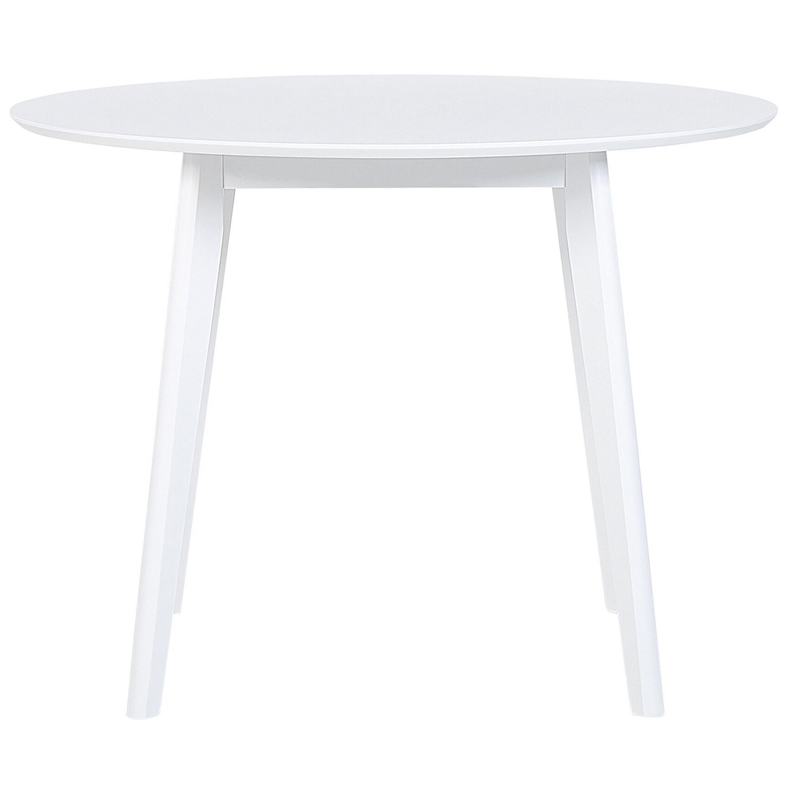 Beliani JÍDELNÍ STŮL 100/100/75 cm Bílý Kulatý Roxby