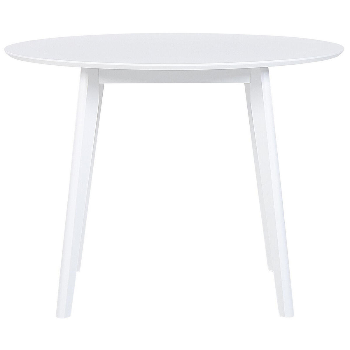 ESSTISCH 100/100/75 cm Weiß Rund Roxby - Weiß, Holzwerkstoff (100/100/75cm) - Beliani