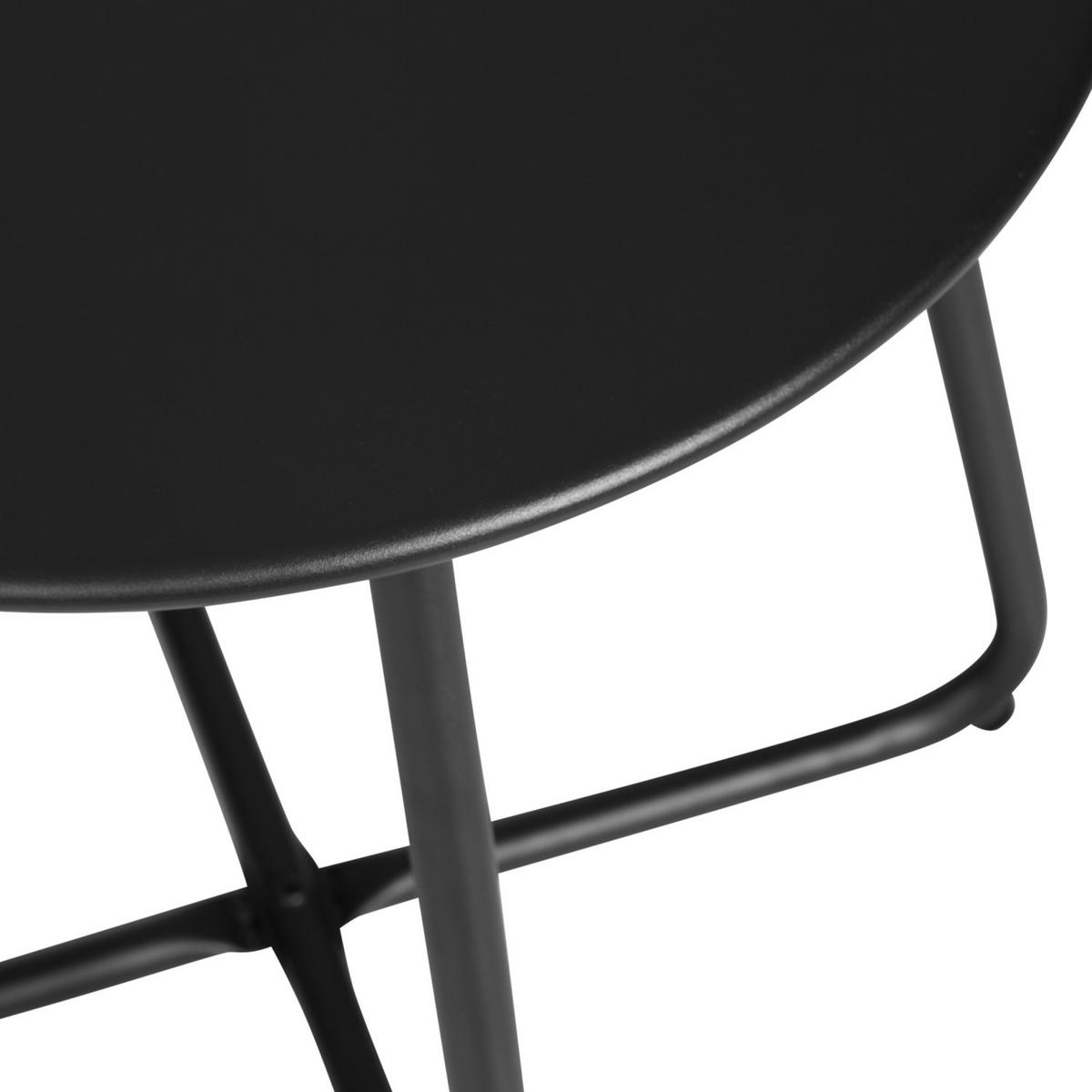 BEISTELLTISCH rund Metall Schwarz - Schwarz, Metall (45/44/45cm) - Homestyle4u