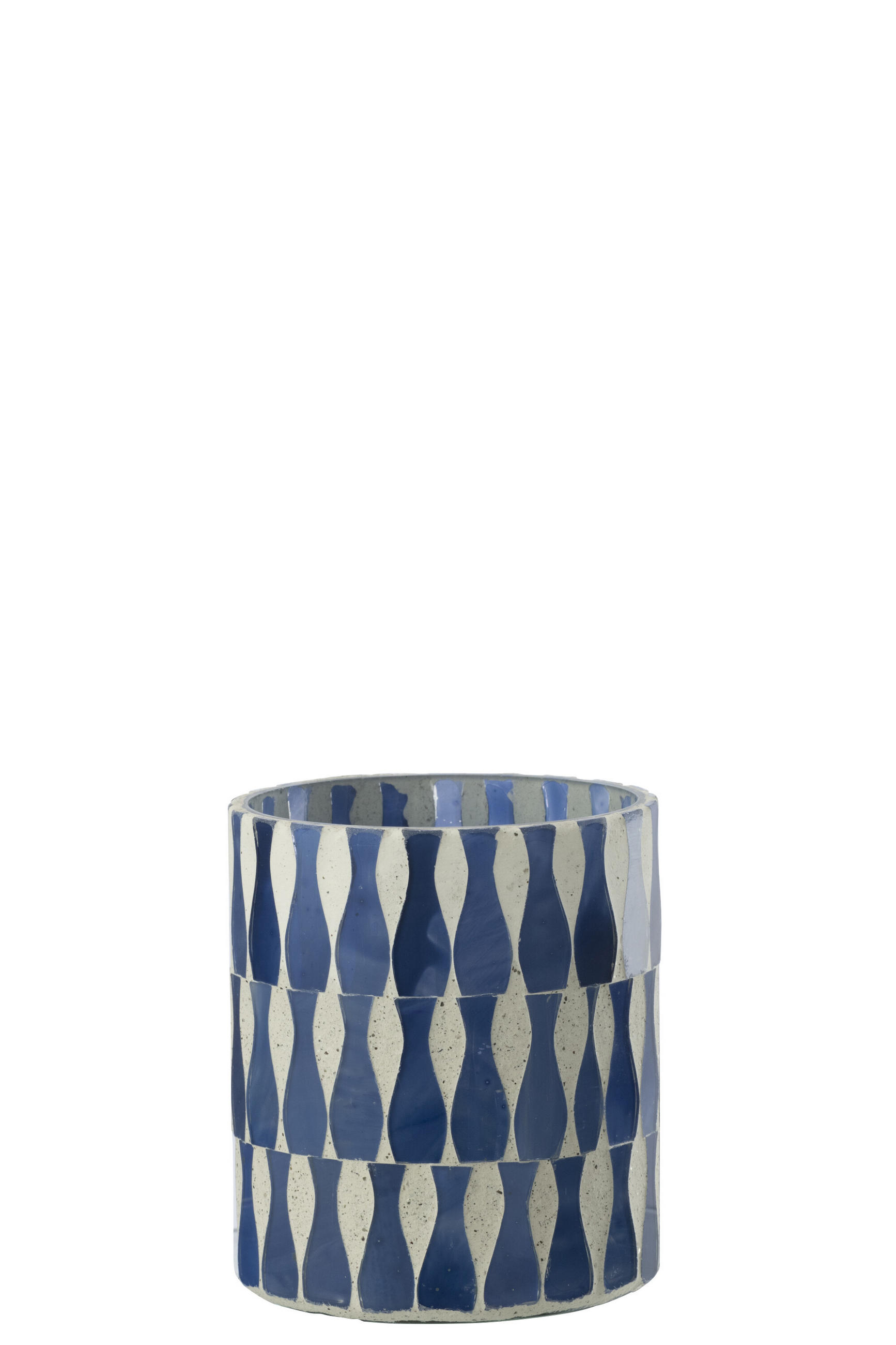 KERZENSTÄNDER BW - Blau, Glas (8/10cm) - J-Line