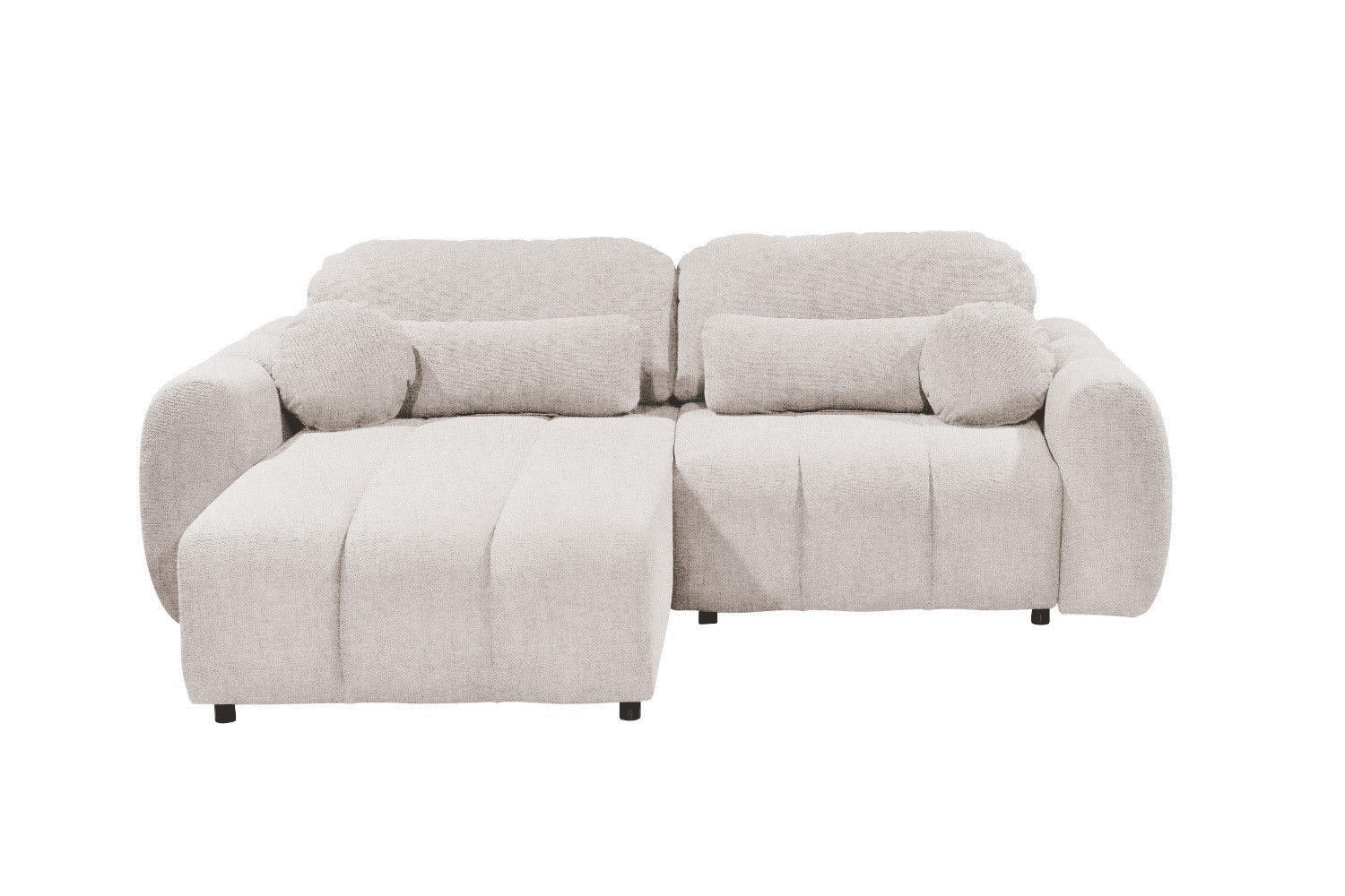 ECKSCHLAFSOFA mit Schlaffunktion und Bettkasten, beidseitig montierbar - Ecru/Beige, Holz/Kunststoff (260/192cm) - ed exciting design