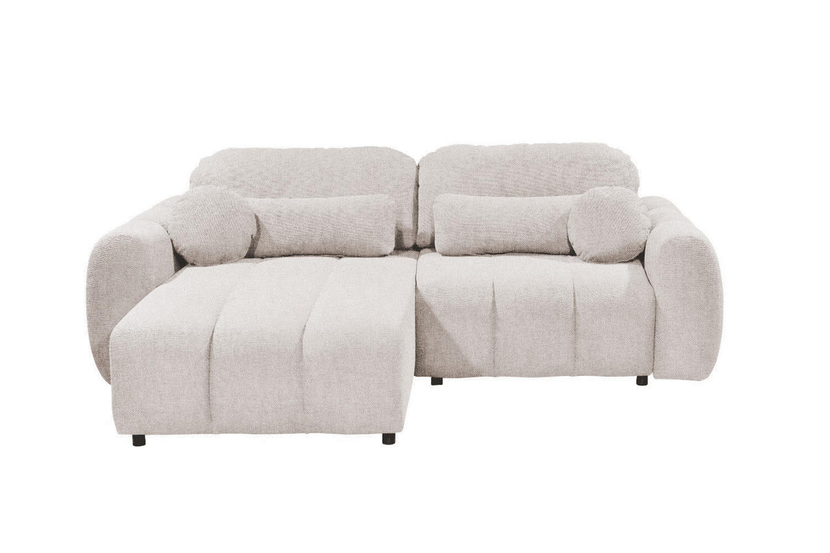 ECKSCHLAFSOFA mit Schlaffunktion und Bettkasten, beidseitig montierbar - Ecru/Beige, Holz/Kunststoff (260/192cm) - ed exciting design