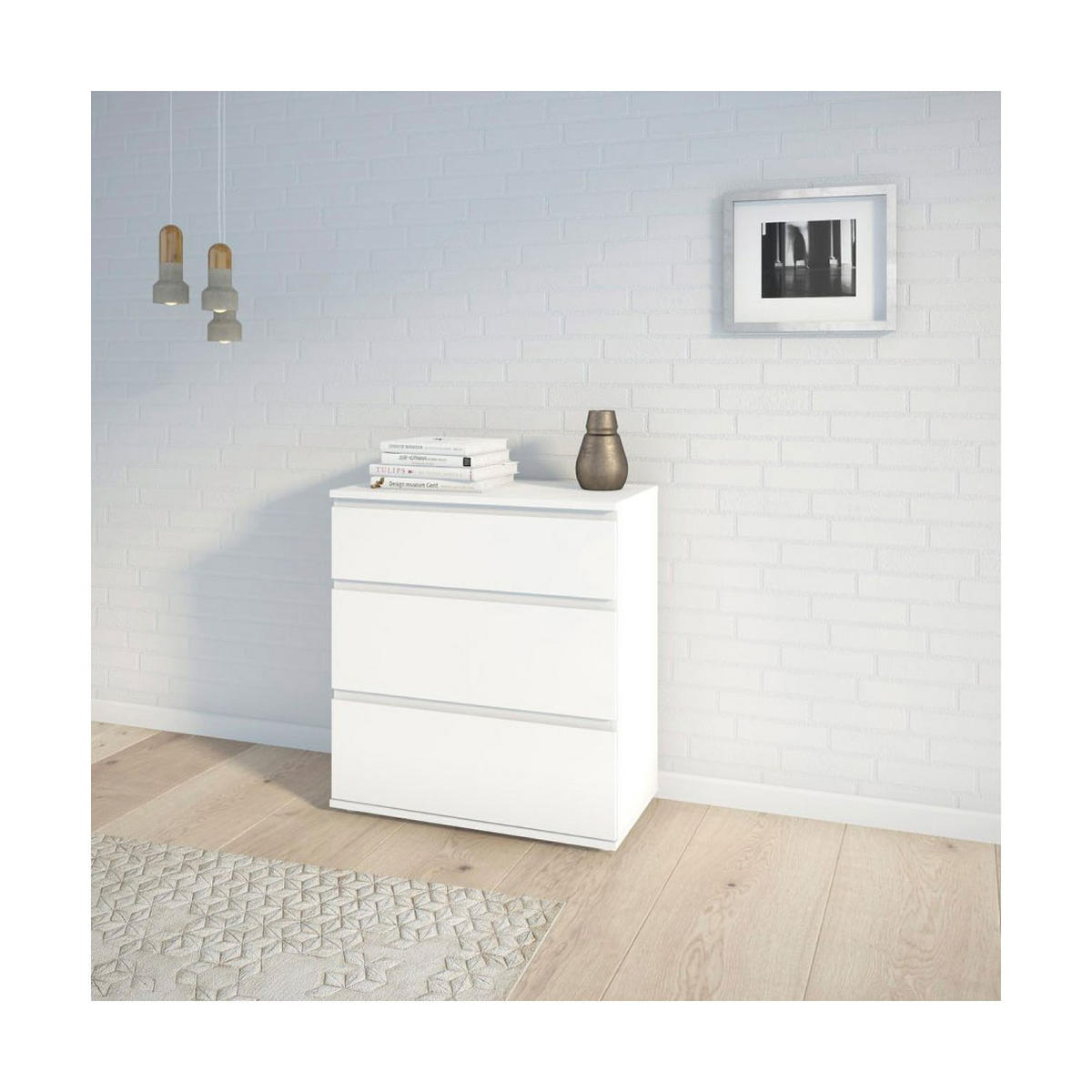 KOMMODE Weiß - Weiß, Holzwerkstoff (77/84/40cm) - ebuy24