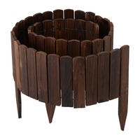 BEETEINFASSUNG - Dunkelbraun, Holz (200/40/1cm) - Relaxdays