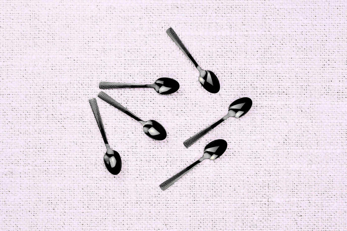 LÖFFEL 6er-Set Finn - Schwarz - Schwarz, Metall - Björn