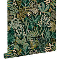 TAPETE tropische Blätter und Blüten 50 x 900 cm - Grün, Papier (50/900cm) - ESTAhome