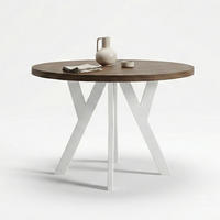 ESSTISCH Runder Ausziehbarer PERO 90/140, Franklin Nuss / Weiß - Dunkelbraun/Weiß, Holz (140/90/77cm) - Dekori_Interiors