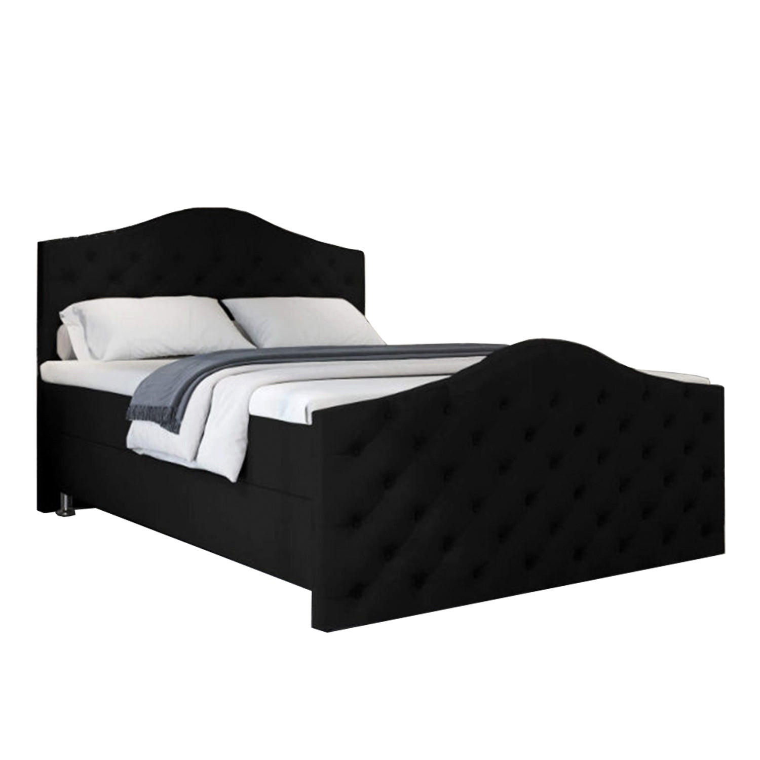 Best For Home Boxspringbett Schwarz 180x200 cm