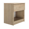 NACHTTISCH 1 Schublade H52 cm Tulle - Eichefarben, Holzwerkstoff (35/52/48cm) - Calicosy