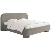 POLSTERBETT Aurora mit Bettkasten, Lattenrost & gepolsterten Füßen in Taupe Chenille 200x200 cm - Taupe/Beige, Holzwerkstoff/Textil (200/200cm) - WFL GROUP