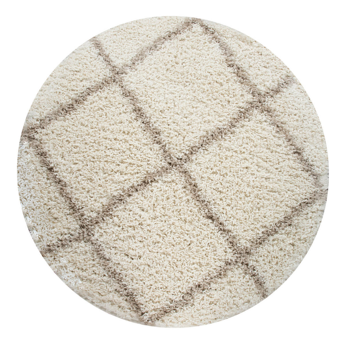 HOCHFLORTEPPICH 120/120 cm Kalmar 441 - Weiß, Textil (120/120cm) - Paco Home
