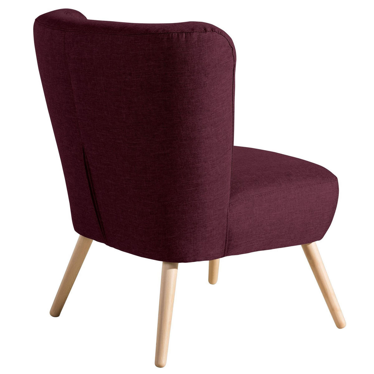 SESSEL Kassi Bezug Flachgewebe Buche natur / burgund - Weinrot, Kunststoff (69/80/68cm) - 58aufmkessel
