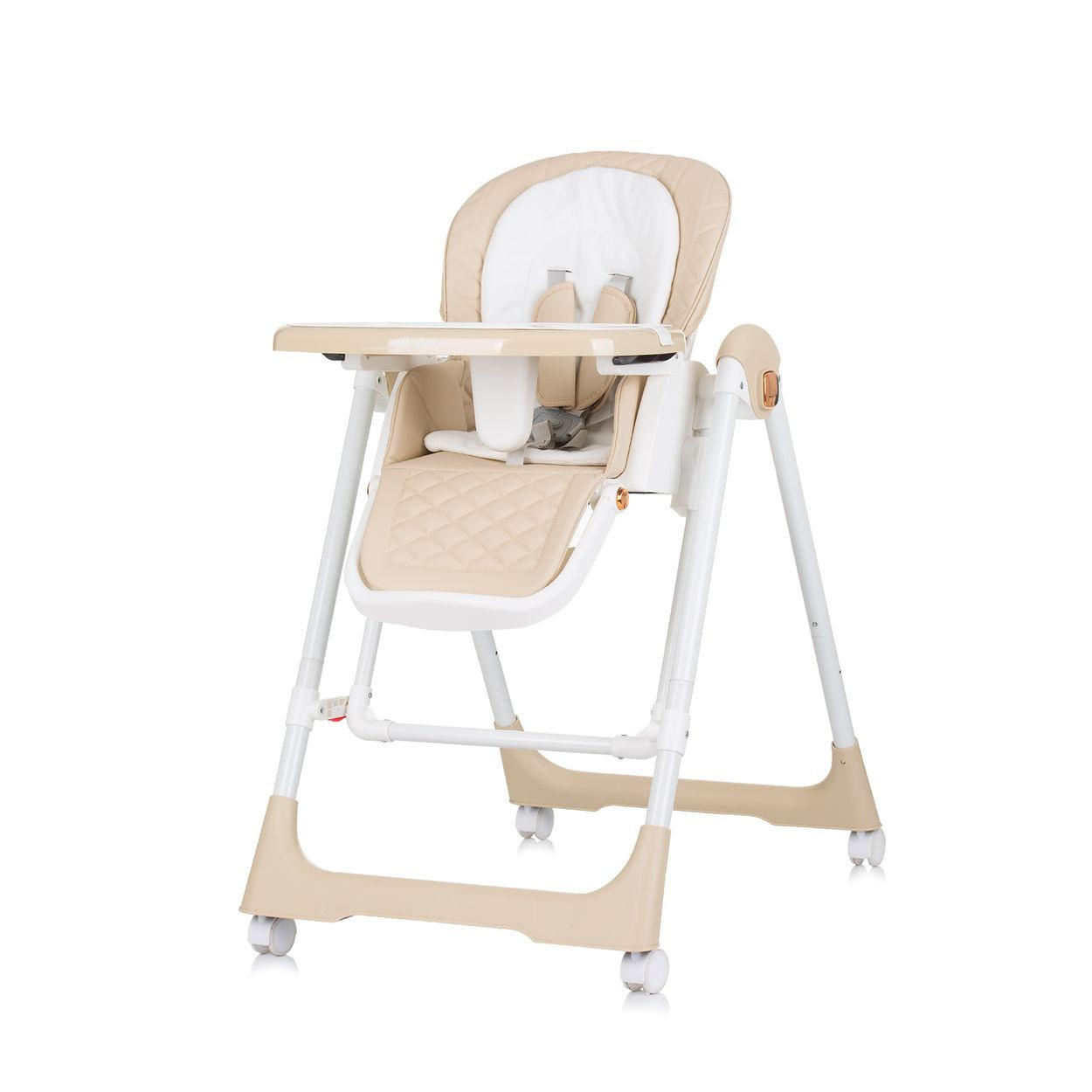 HOCHSTUHL 2 in 1 Milk Shake beige verstellbar, Babyschaukel, Räder - Beige, Kunststoff (53/100/86cm) - Chipolino