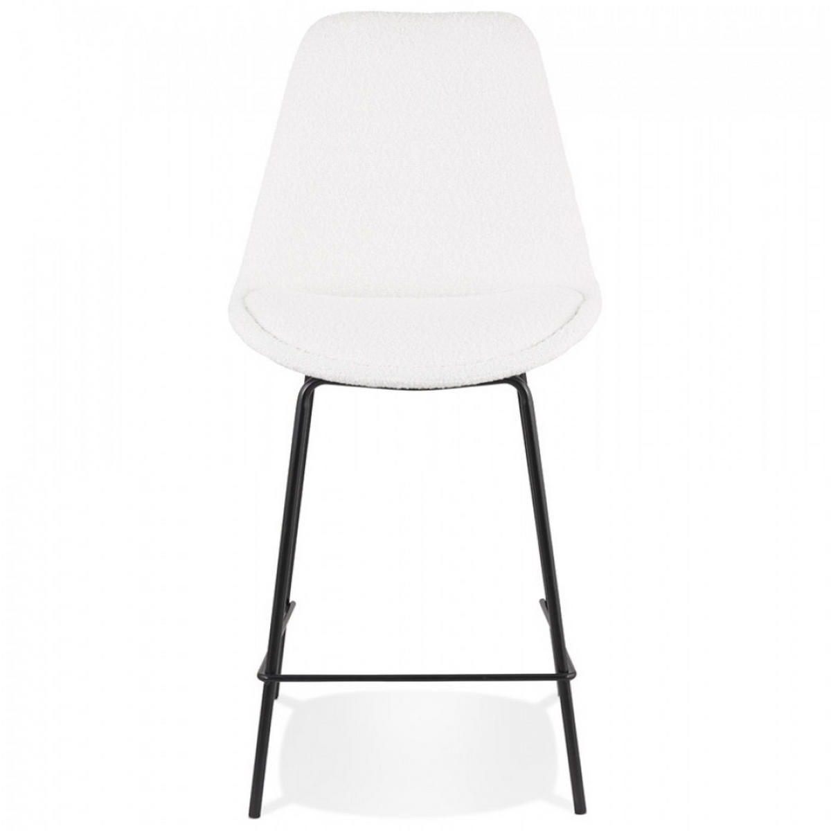 BARHOCKER Weiß 45x105x49cm - Schwarz/Weiß, Textil/Metall (45/105/49cm) - AlterEgo