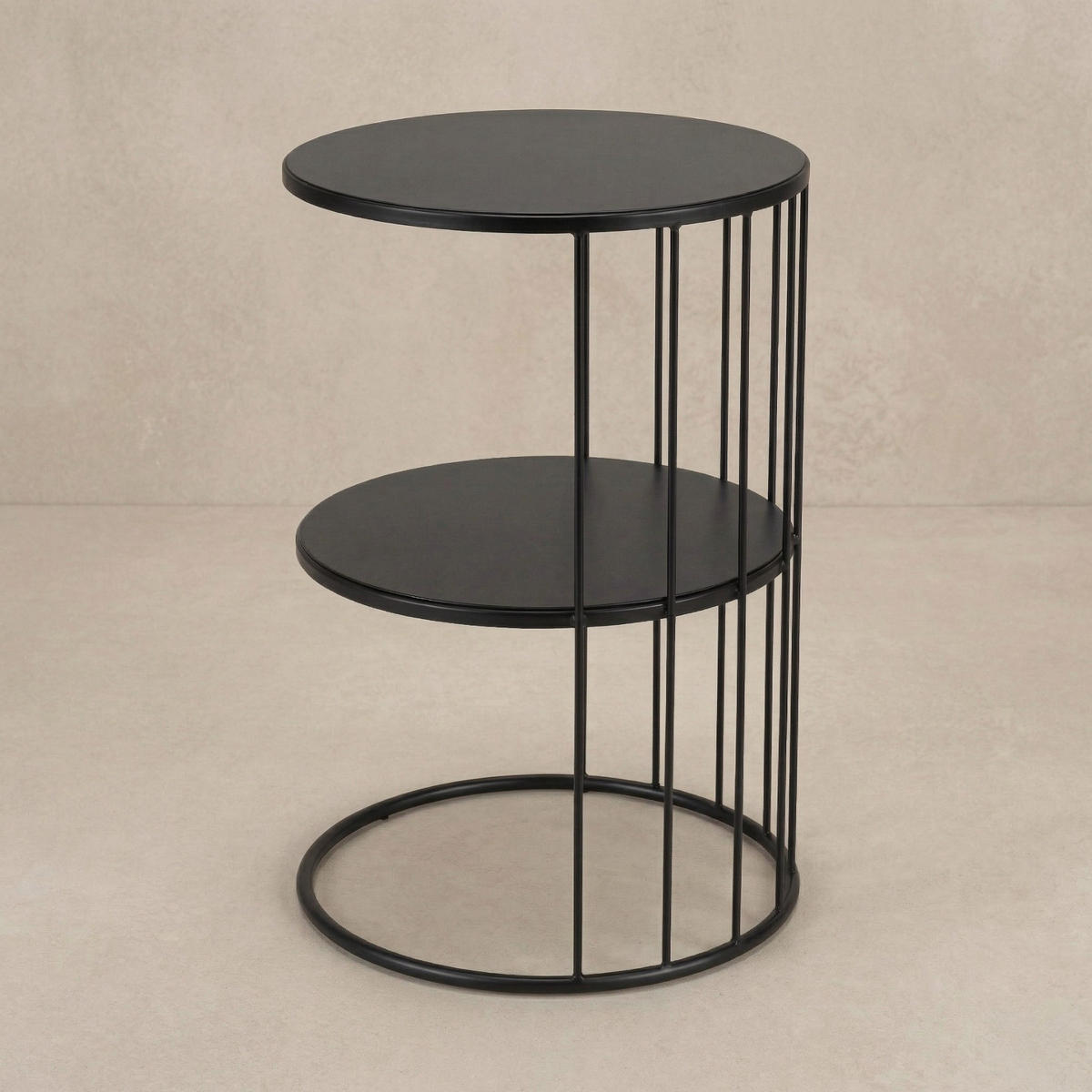 COUCHTISCH Roda Metall 52 cm - Schwarz, Metall (36/36/52cm) - EDAXO