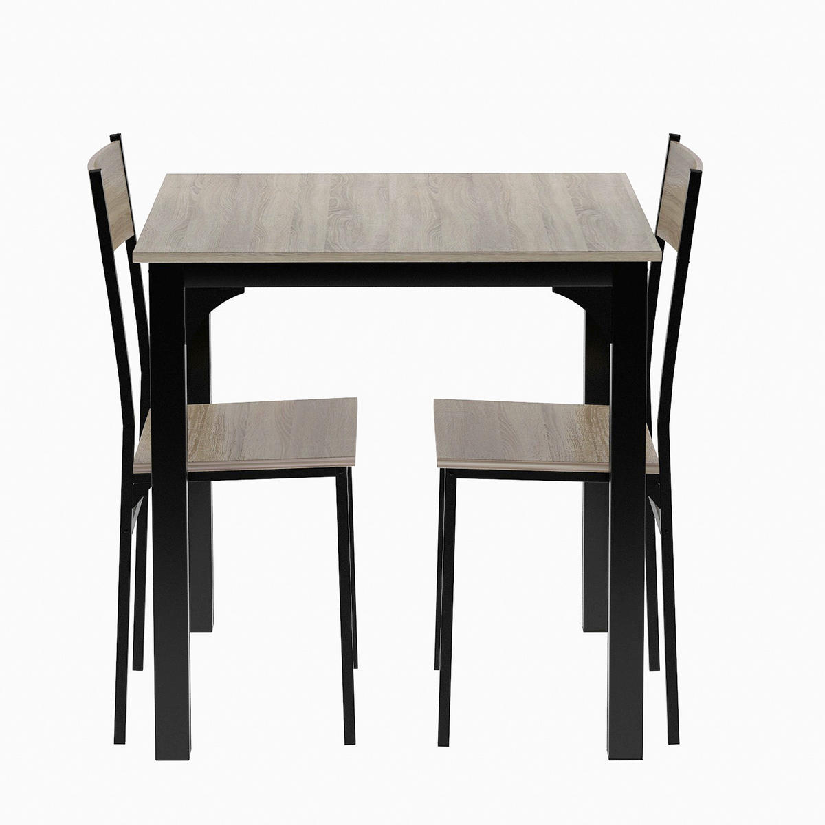 ESSTISCH SET Beige 2 Stühle - Beige, Holzwerkstoff/Metall (70/75/70cm) - Urban Meuble