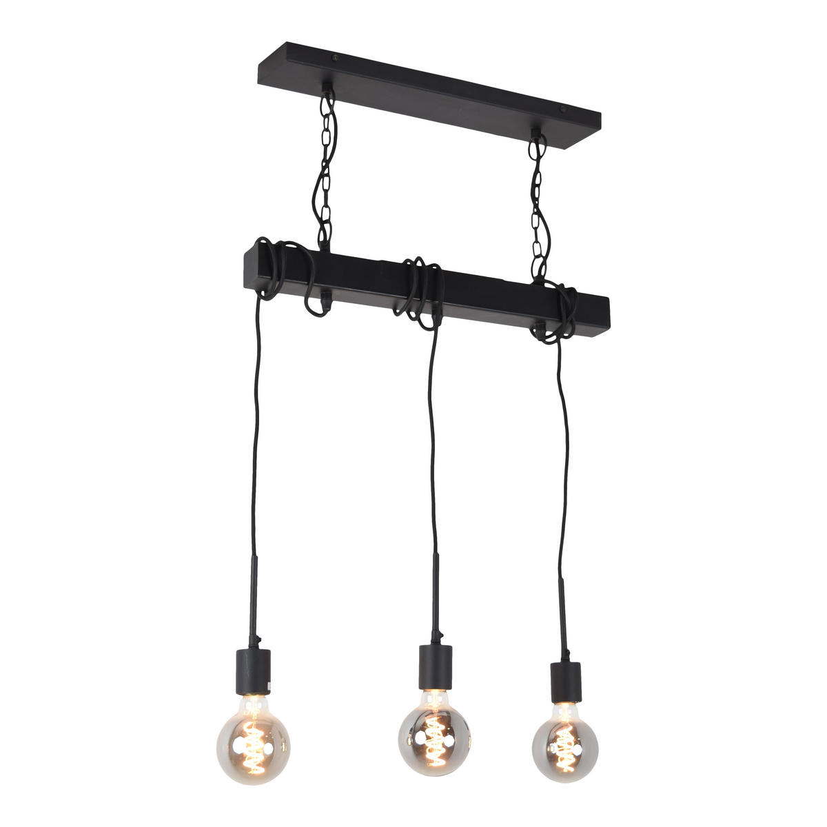 DECKENLEUCHTE Blox Schwarz - Schwarz, Metall (55/10/60cm) - Urban Interiors