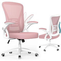 BÜROSTUHL Pink ergonomisch mit S-förmiger Rückenlehne - Pink, Metall (23/52/62cm) - Rattrix