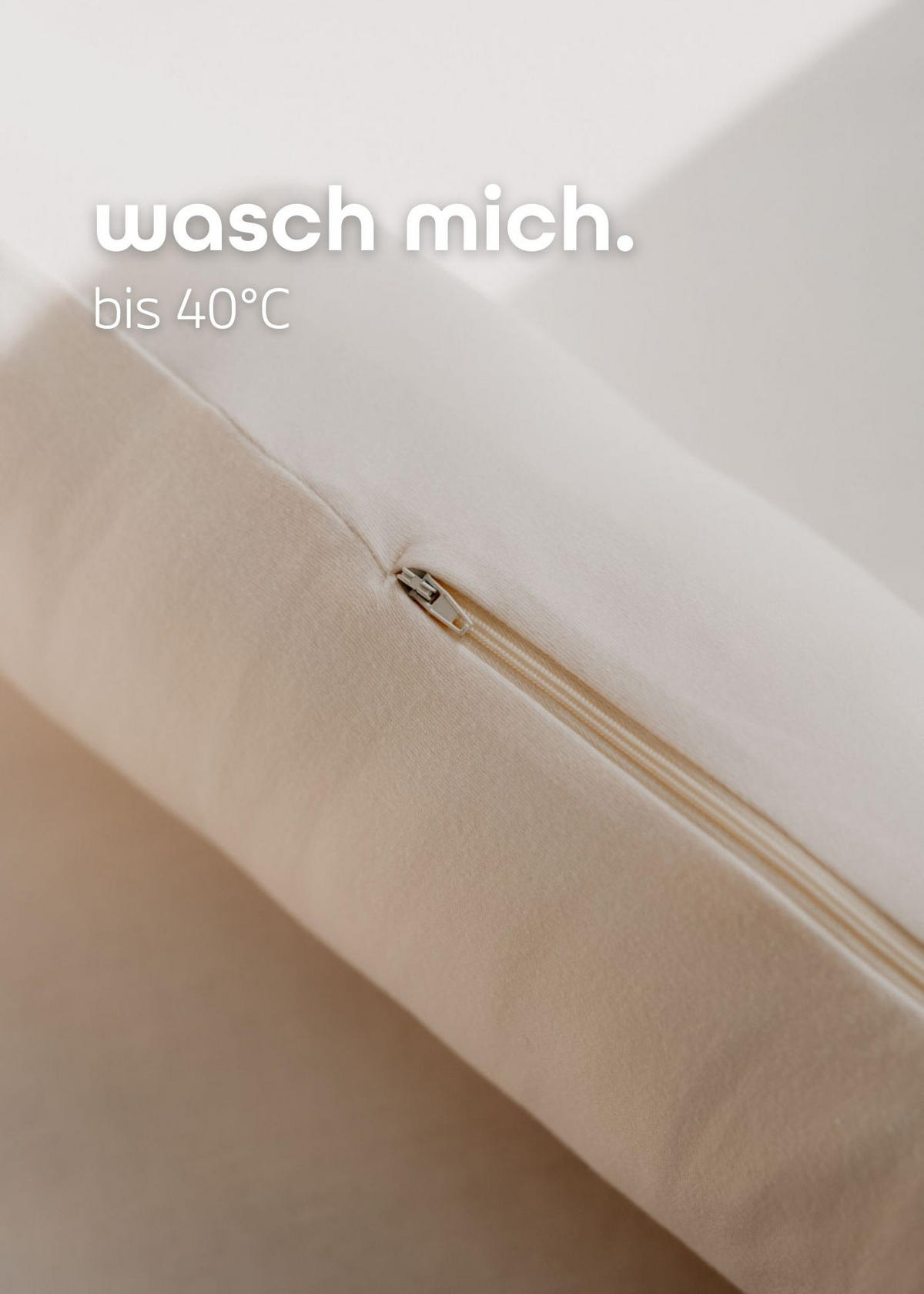 NESTCHENSCHLANGE Cozy "Little Cloud, Sand" 190 cm Bettschlange - Sandfarben/Weiß, Textil (15/190cm) - Sämann – make a difference.