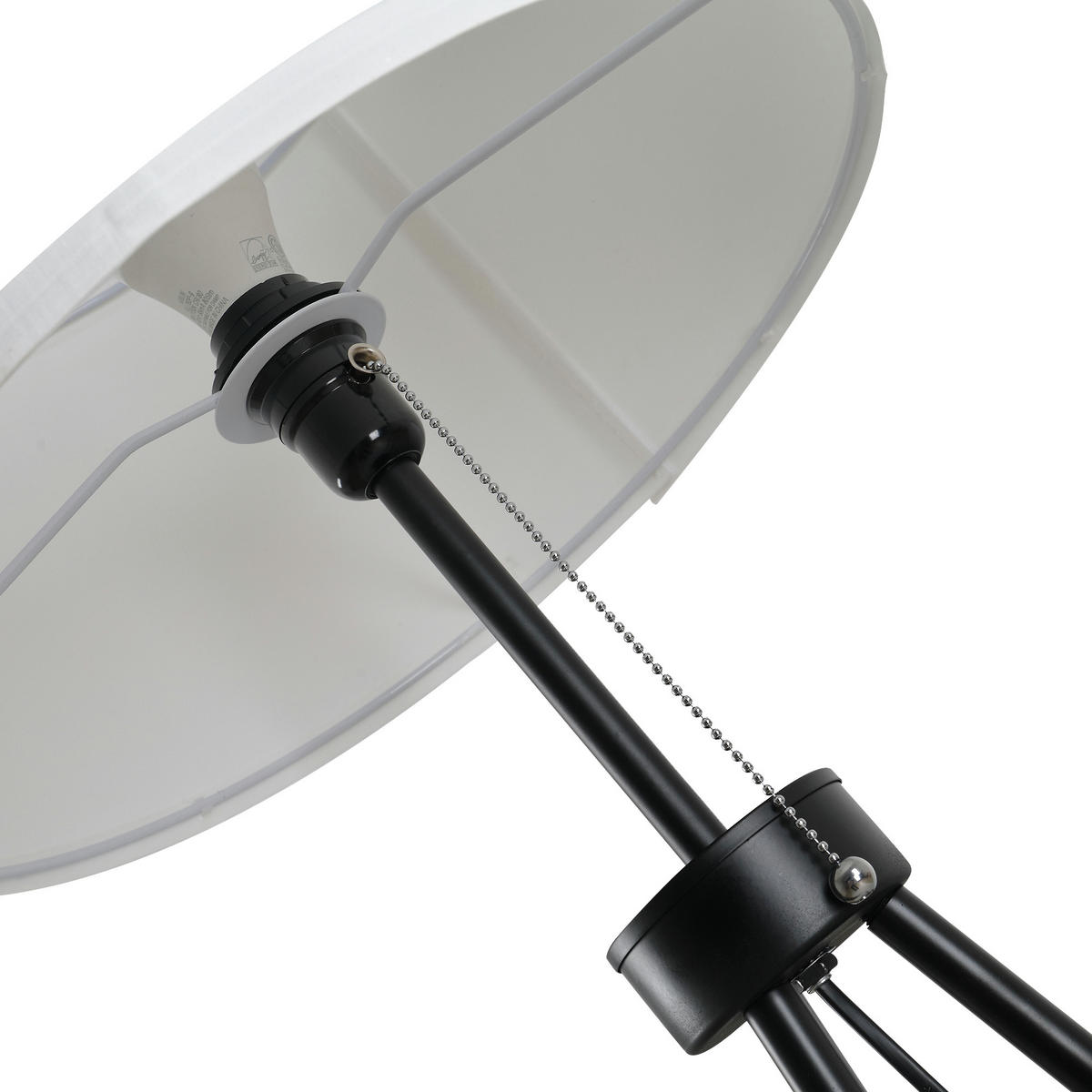 STEHLAMPE, Stehleuchte, Schwarz+Weiß - Multicolor, Metall (37/152/37cm) - HOMCOM