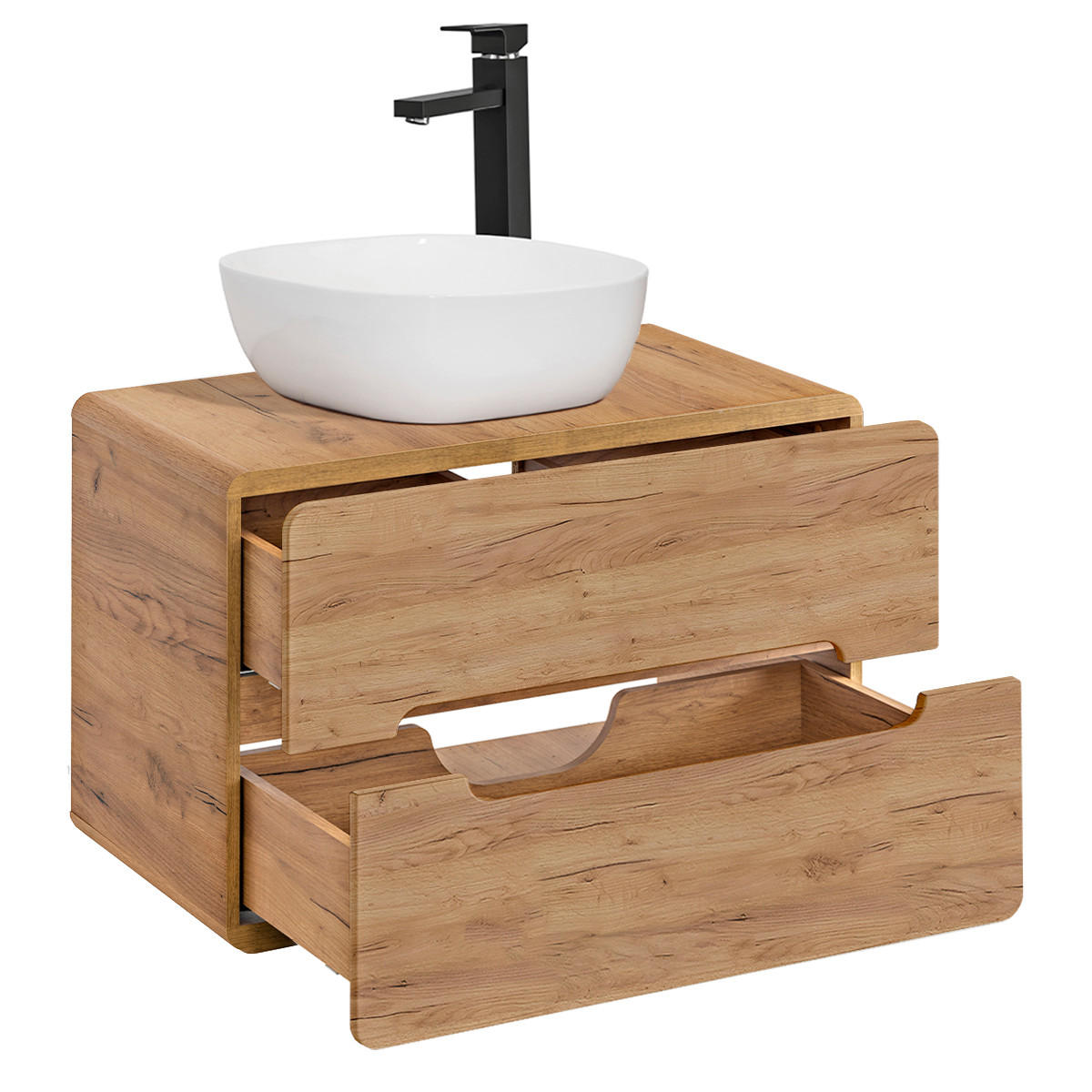 WASCHTISCH 80cm Arun Holz - Braun, Holzwerkstoff (80/53/46cm) - Petits-meubles