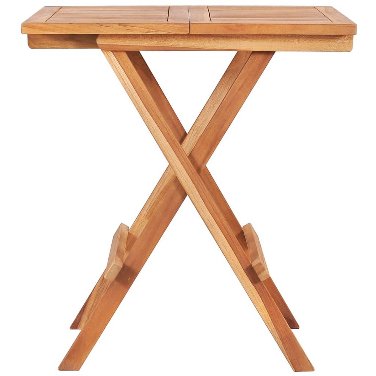 BISTROTISCH Klappbar 60/60/65 Cm Massivholz Teak - Braun, Holz (60/60/65cm) - vidaXL