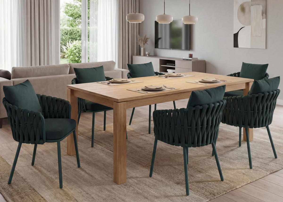 JEDÁLENSKÁ stolička Zelená - zelená, kov (56/71/57cm) - MCW