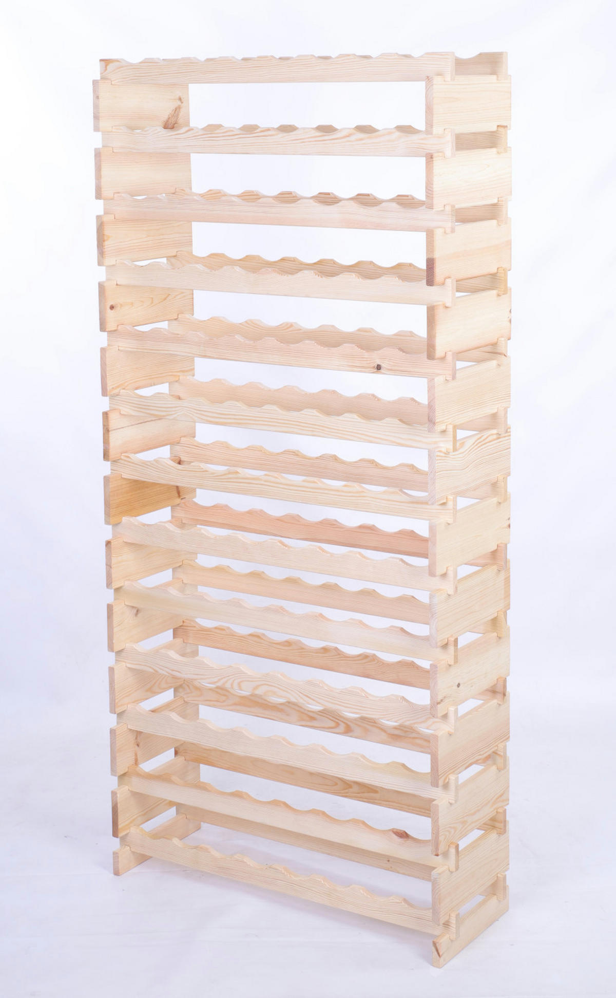 WEINREGAL VINOTECA FLEX PRO HxBxT 177x84x28cm 104 Flaschen auf 13 Ebenen Natur unbehandelt - Naturfarben, Holz (84/177/28cm) - PROREGAL