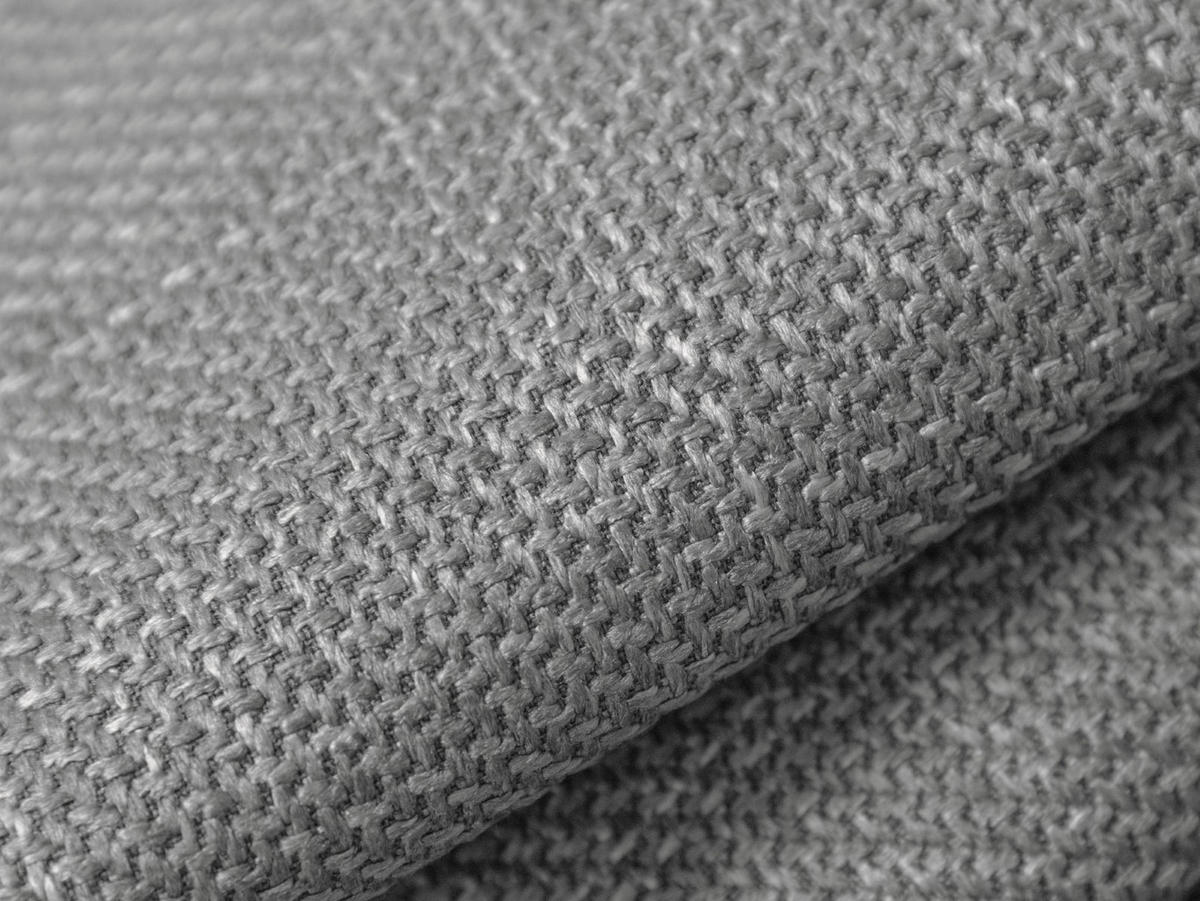 SOFA Kendal aus strukturiertem Stoff platin 4 Sitzplätze - Platinfarben, Textil (255/79/103cm) - Micadoni