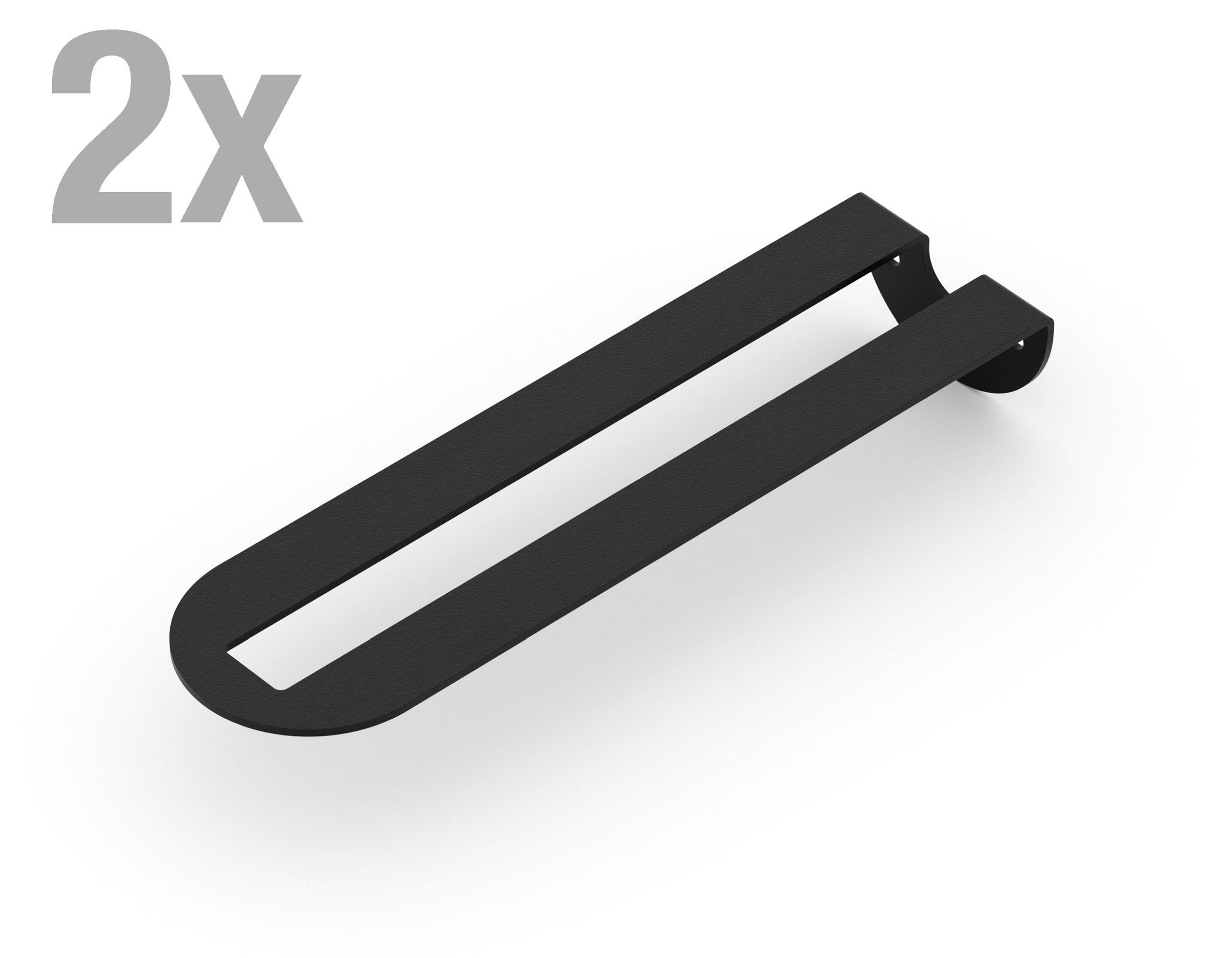 REGALTRÄGER als 2er Set Gina, Stahl in verschiedenen Trendfarben - Schwarz, Metall (5/6/22cm) - Alberts