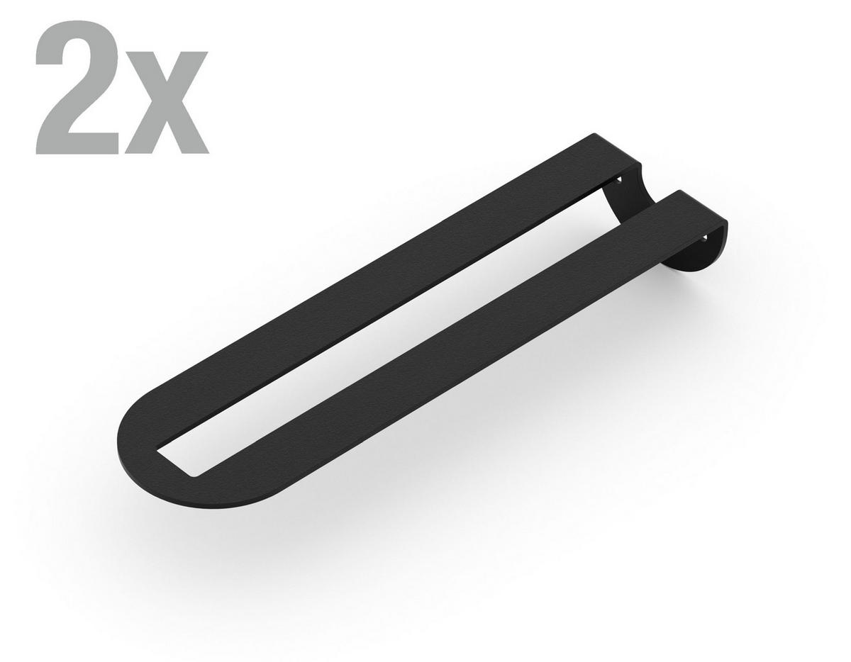 REGALTRÄGER als 2er Set Gina, Stahl in verschiedenen Trendfarben - Schwarz, Metall (5/6/22cm) - Alberts
