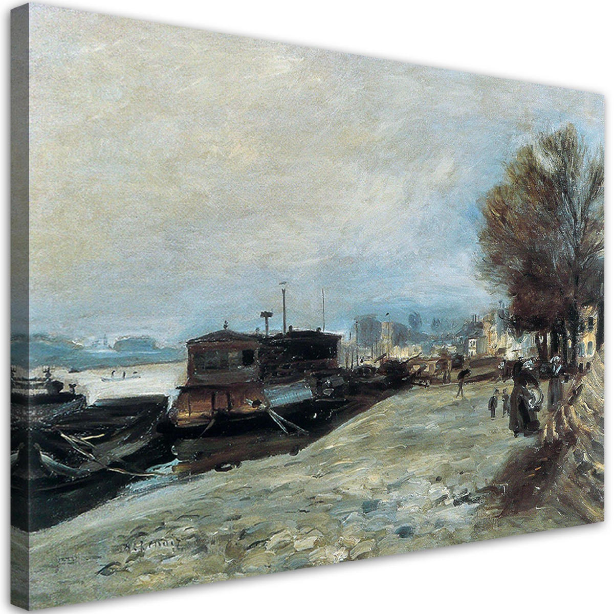 WANDBILD boot am ufer der seine auguste renoir - Multicolor, Textil (60/40cm) - Feeby