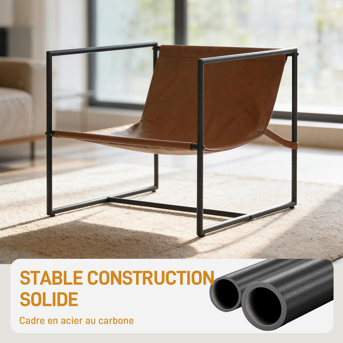 SESSEL DE-13326 breite Sitzfläche & Bouclé-Stoff Creme - Creme, Metall (77/80/91cm) - ComfortXL