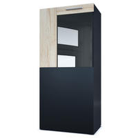 VITRINE Movie Absetzungen in Eiche-sägerau - Eiche San Remo, Holzwerkstoff (50.5/111/32.5cm) - Vladon