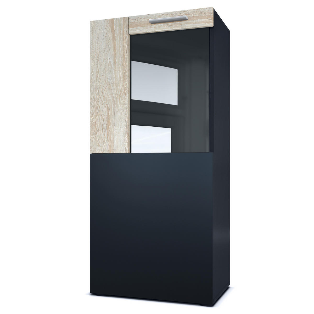 VITRINE Movie Absetzungen in Eiche-sägerau - Eiche San Remo, Holzwerkstoff (50.5/111/32.5cm) - Vladon
