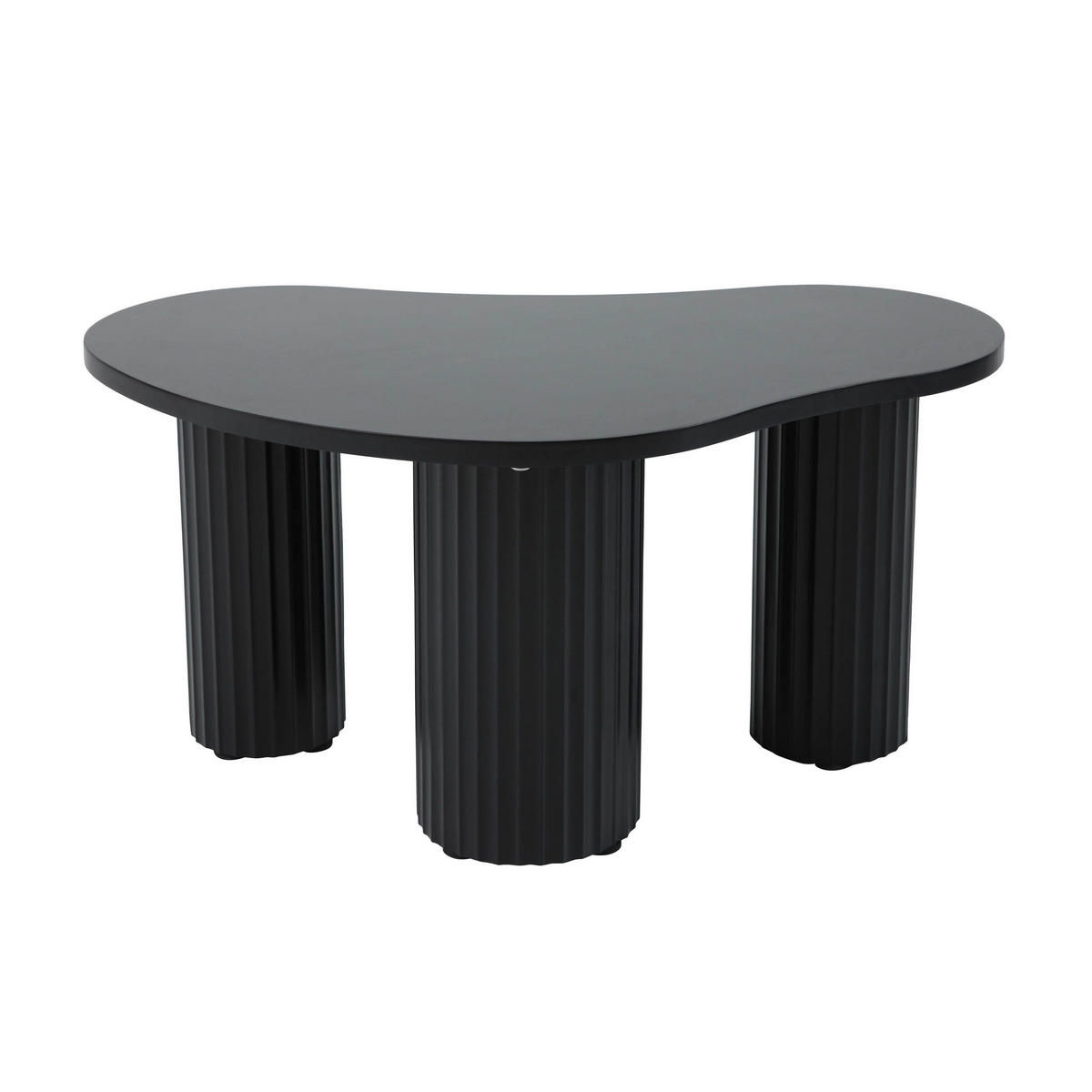 COUCHTISCH, Schwarz - Beige, Holzwerkstoff (100/60/38cm) - Oviala