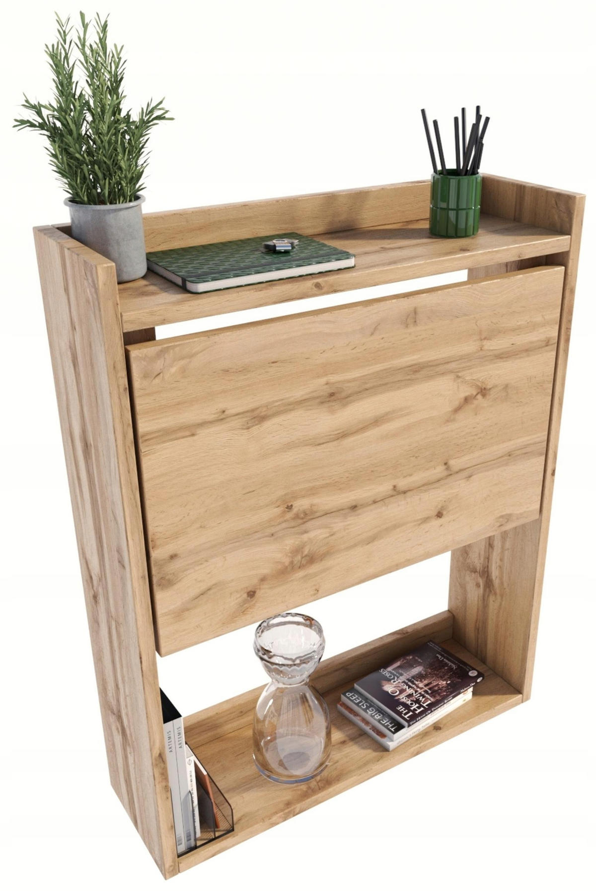 SCHREIBTISCH Klappbarer Wandregal Wotan Eiche 70/20/85 cm - Eiche Wotan, Holzwerkstoff (20/70/85cm) - Matkam Möbel