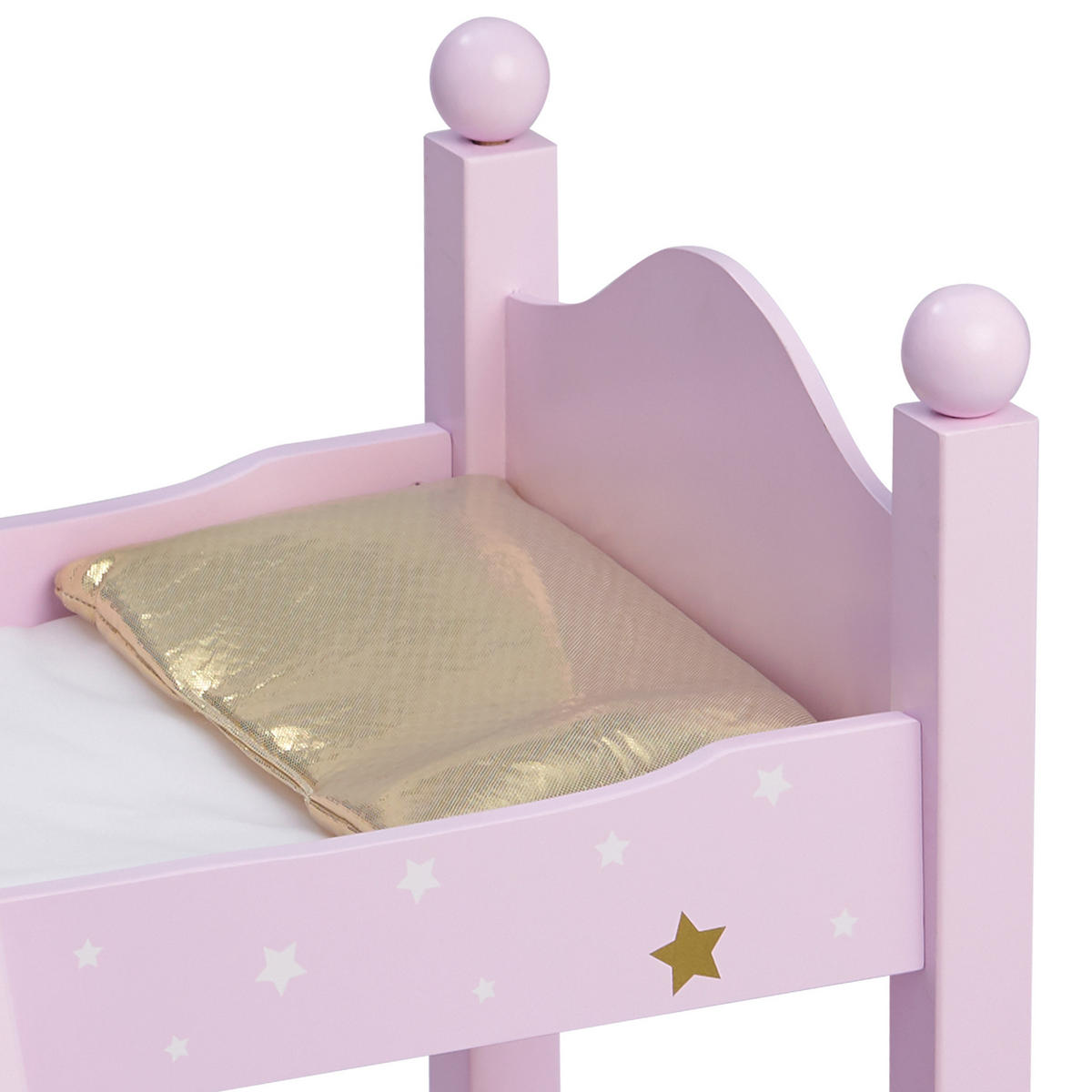 PUPPENBETT aus Holz, Rosa, 44cm - Pink, Holzwerkstoff (27/44/51cm) - Teamson Kids